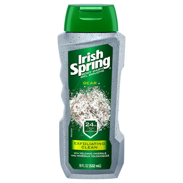 Irish Spring Body Wash Gear - Exfoliating Clean, 18 fl oz