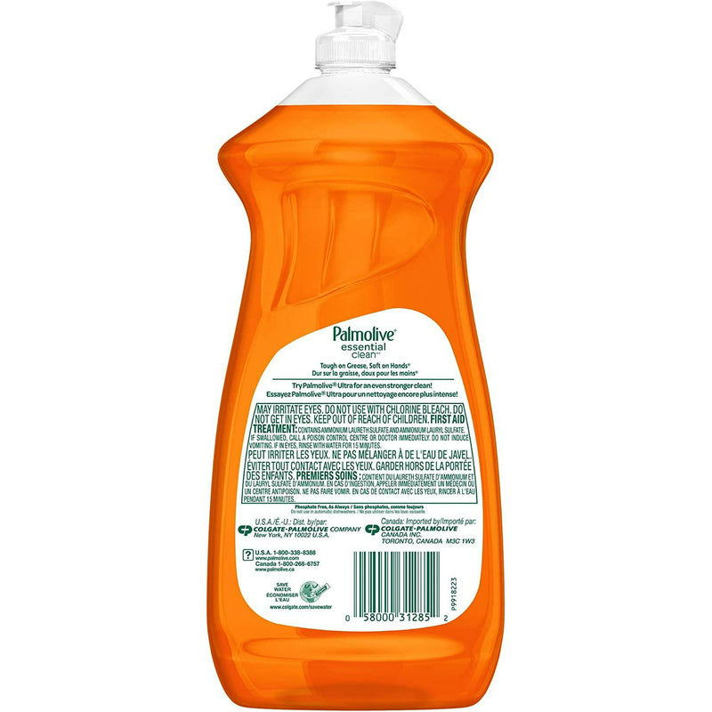Palmolive Essential Clean Orange Tangerine Scent Dish Liquid, 28 oz