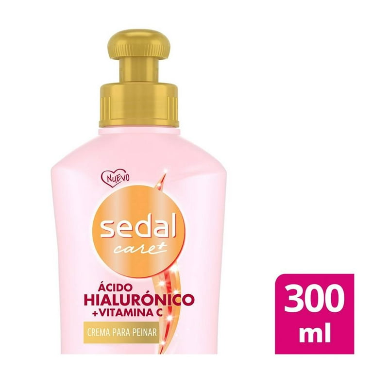 Sedal Care+ Ácido Hialuronico + Vitamina C Crema Para Peinar, 300ml (Pack of 2)