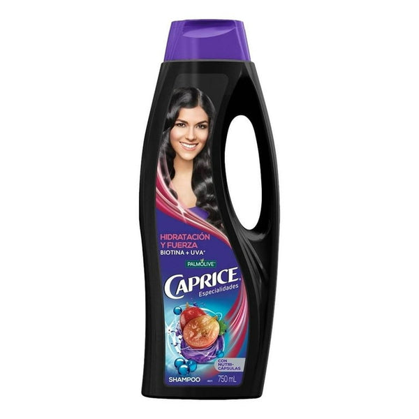 Caprice Shampoo Hidratación y Fuerza (Biotina + Uva), 750ml