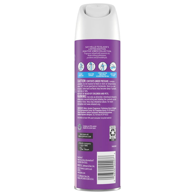 Glade Spray Happy-Go-Lilac Air Freshener - Limited Edition, 8.3oz (Pack of 3)