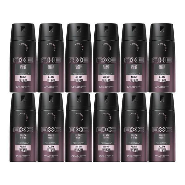 Axe Black Night Deodorant + Body Spray, 150ml (Pack of 12)