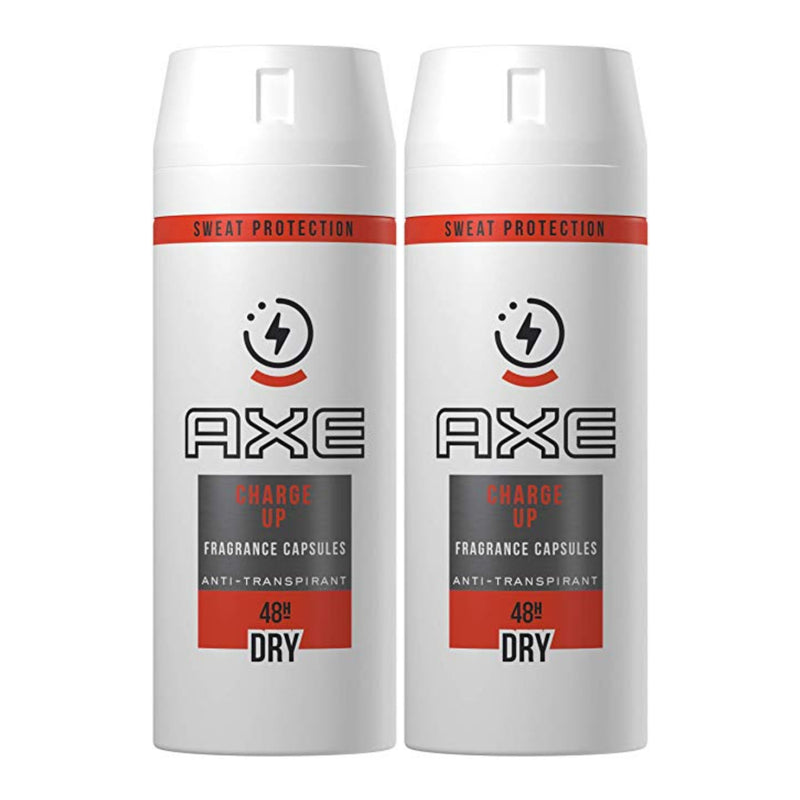 2 Pack x Axe Charge Up Deodorant + Body Spray, 150ml