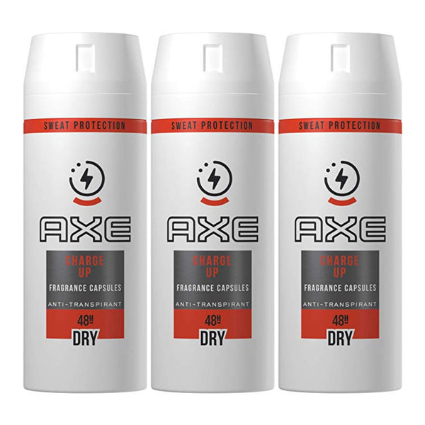 Axe Charge Up Deodorant + Body Spray, 150ml (Pack of 3)