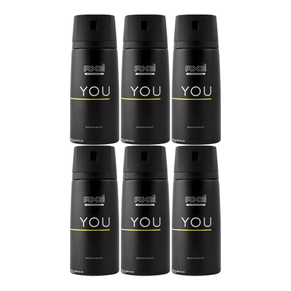 Axe You Deodorant + Body Spray, 150ml (Pack of 6)