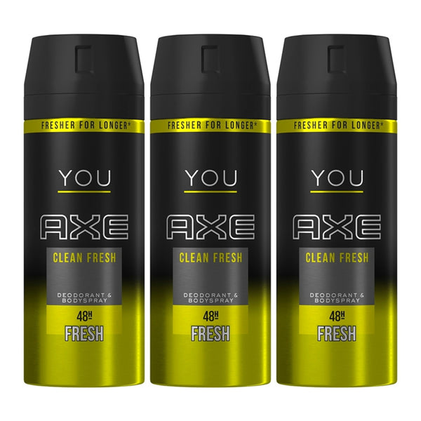 Axe You Clean Fresh Deodorant + Body Spray, 150ml (Pack of 3)