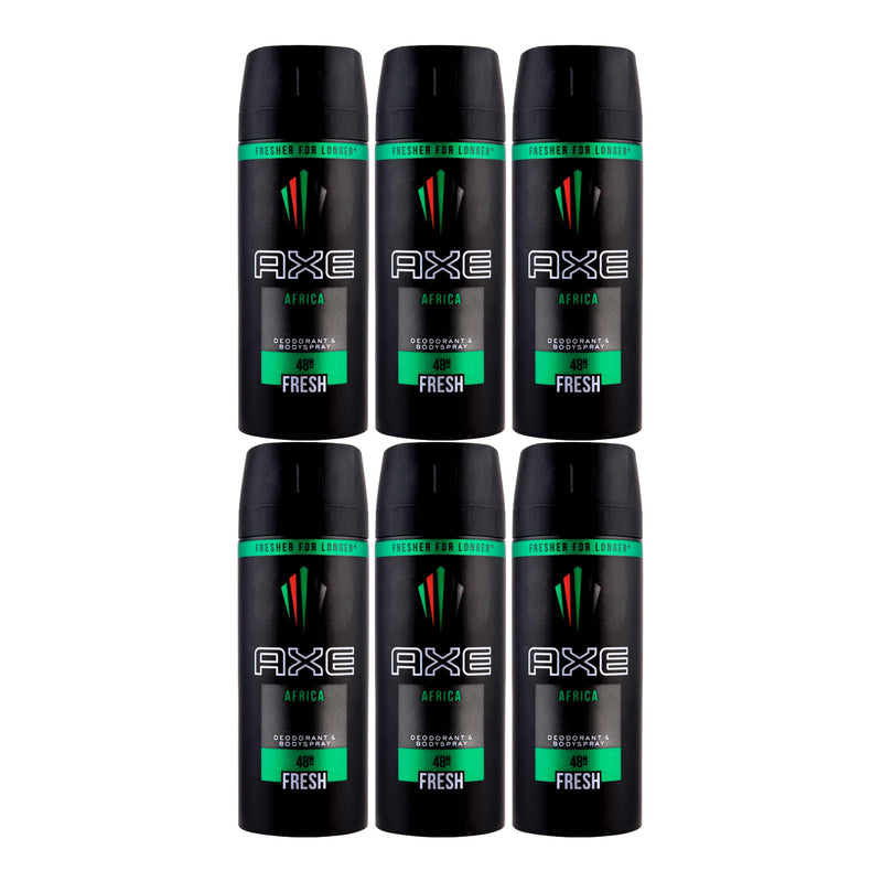 Axe Africa Deodorant + Body Spray, 150ml (Pack of 6)