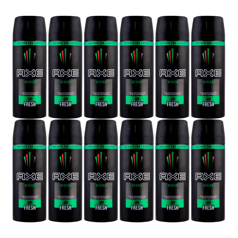 Axe Africa Deodorant + Body Spray, 150ml (Pack of 12)