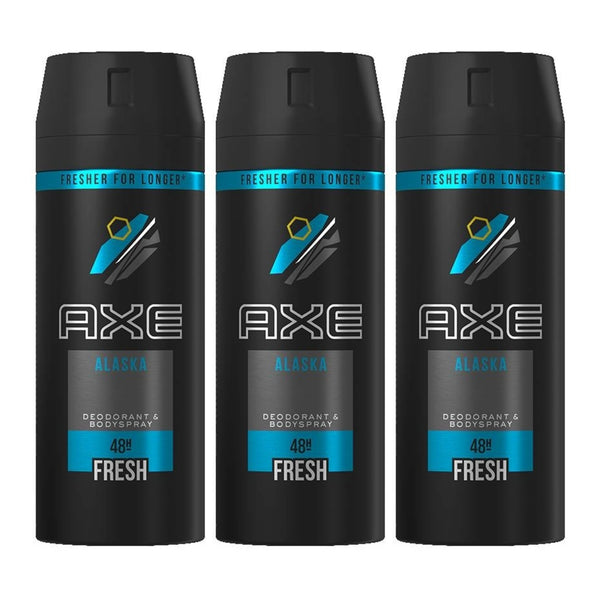 Axe Alaska Deodorant + Body Spray, 150ml (Pack of 3)