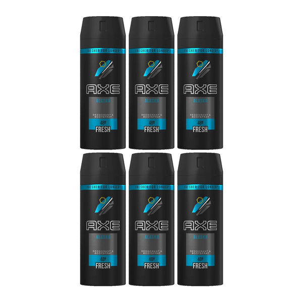 Axe Alaska Deodorant + Body Spray, 150ml (Pack of 6)