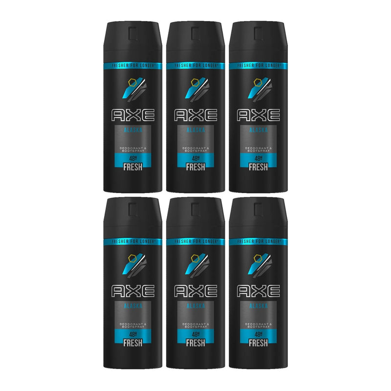 Axe Alaska Deodorant + Body Spray, 150ml (Pack of 6)