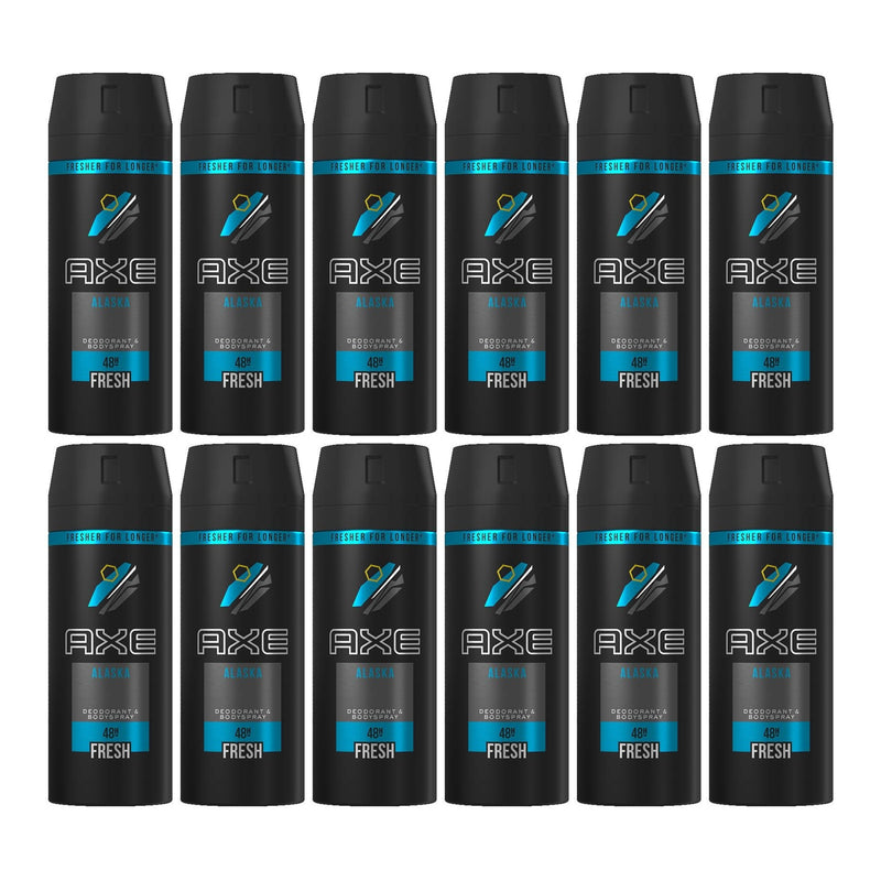 Axe Alaska Deodorant + Body Spray, 150ml (Pack of 12)