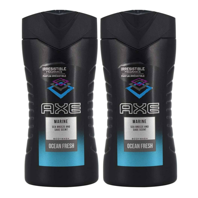 Axe Marine Sea Breeze & Sage Body Wash, 8.45oz (250ml) (Pack of 2)