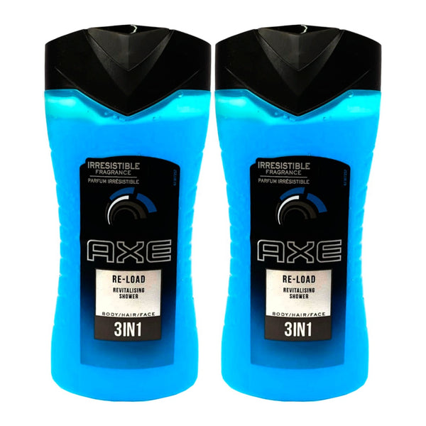 Axe Re-Load Revitalizing Shower 3-in-1 Body Wash, 8.45oz (Pack of 2)
