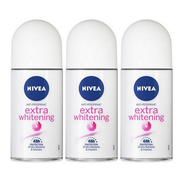 Nivea Extra Whitening Anti-Perspirant Deodorant, 1.7oz (Pack of 3)