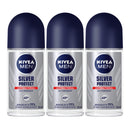 Nivea Men Silver Protect Antibacterial Deodorant, 1.7oz (Pack of 3)