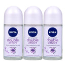 Nivea Double Effect Anti-Perspirant Deodorant, 1.7oz(50ml) (Pack of 3)