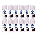 Nivea Black & White Invisible Clear Deodorant, 1.7oz(50ml) (Pack of 12)