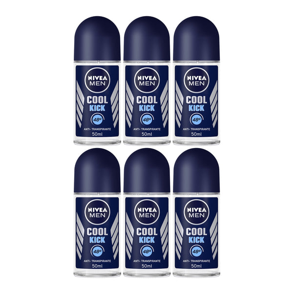 Nivea Men Cool Kick Antiperspirant Deodorant, 1.7oz(50ml) (Pack of 6)