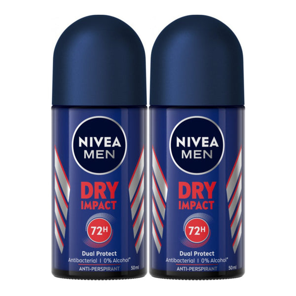Nivea Men Dry Impact Antiperspirant Deodorant, 1.7oz (Pack of 2)
