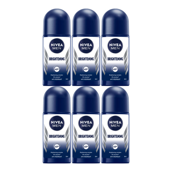 Nivea Men Brightening Anti-Perspirant Deodorant, 1.7oz (Pack of 6)