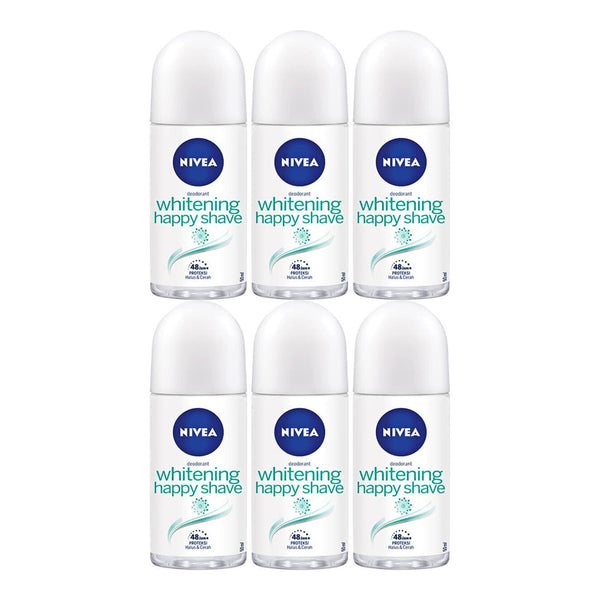 Nivea Whitening Happy Shave Antiperspirant Deodorant,1.7oz (Pack of 6)
