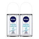 Nivea Fresh Natural Anti-Perspirant Deodorant, 1.7oz(50ml) (Pack of 2)