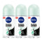 Nivea Black & White Invisible Fresh Deodorant, 1.7oz(50ml) (Pack of 3)