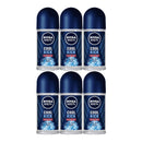 Nivea Men Cool Kick Extra Dry Cool Blue Roll-On Deodorant, 1.7oz (Pack of 6)