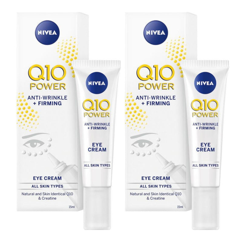 Nivea Q10 Power Anti-Wrinkle + Firming Eye Cream, 15ml (Pack of 2)