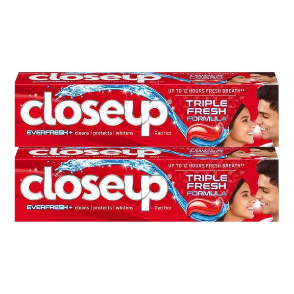 Closeup Everyfresh Red Hot Toothpaste Triple Fresh Formula, 120g (Pack of 2)