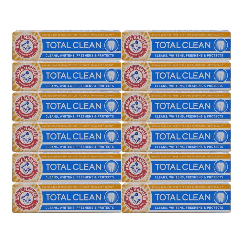 Arm & Hammer Total Clean Baking Soda Toothpaste, 4.4oz (125g) (Pack of 12)