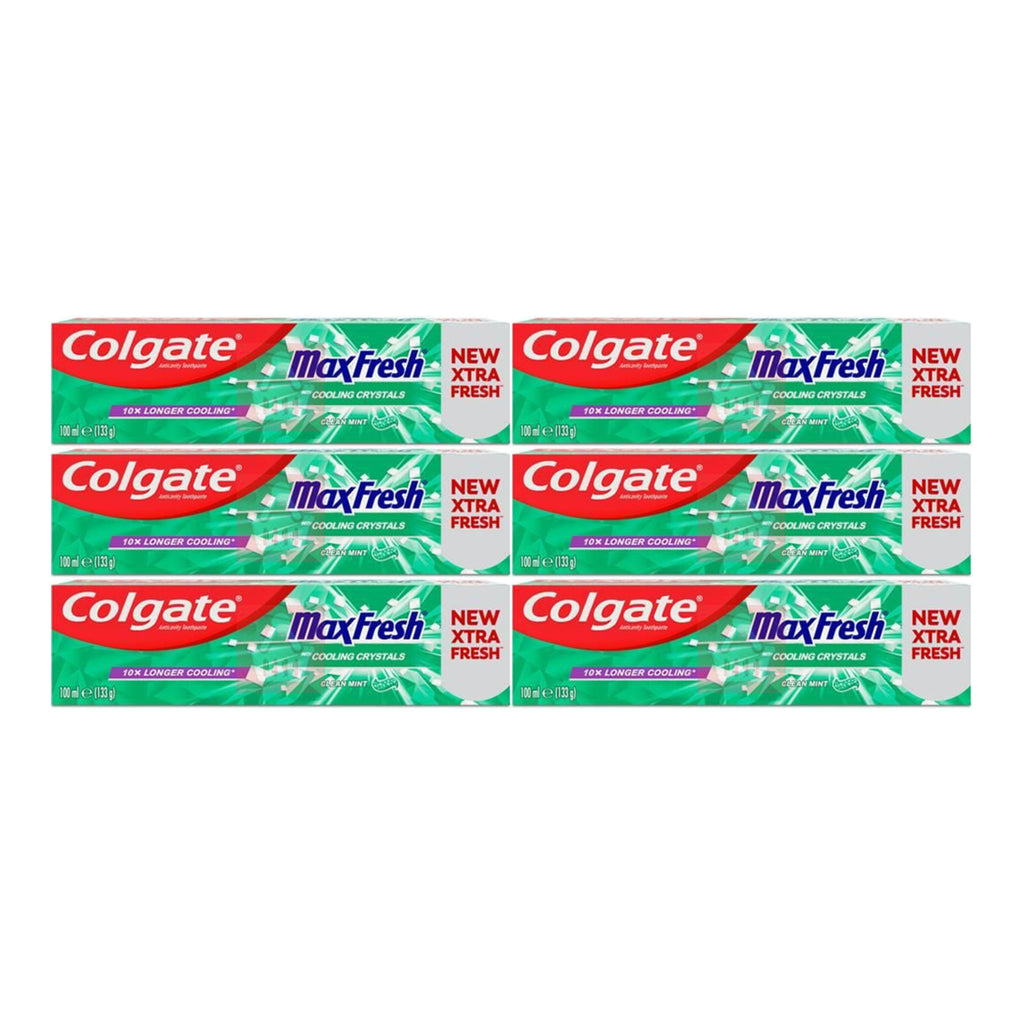 Colgate Max Fresh Cooling Crystals Toothpaste - Clean Mint, 100ml (Pac ...