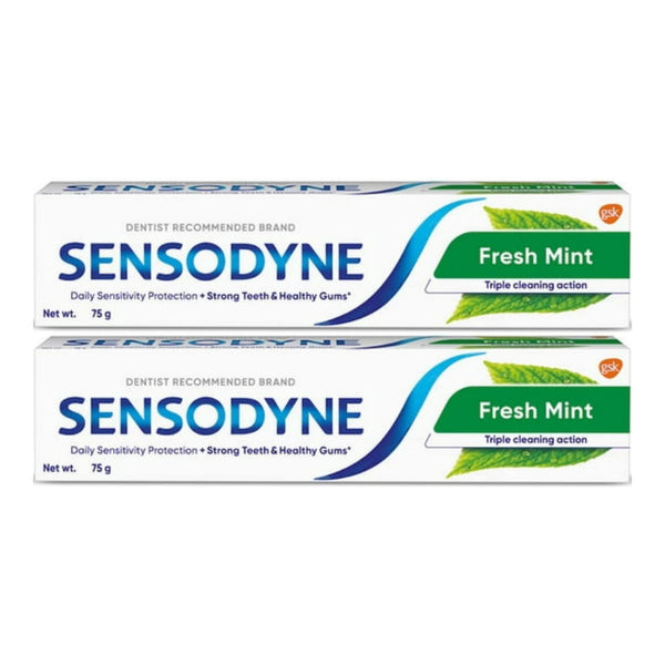Sensodyne Sensitive Toothpaste -Fresh Mint, 2.64oz (75g) (Pack of 2)