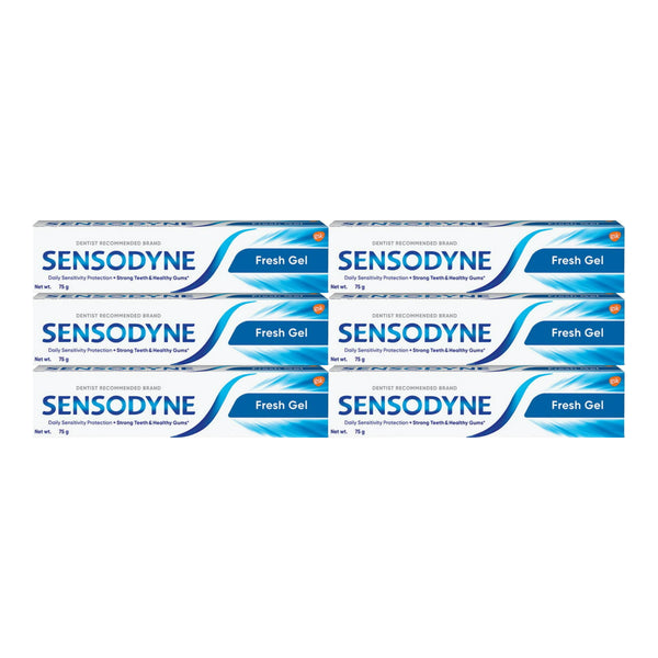 Sensodyne Sensitive Toothpaste - Fresh Gel, 2.64oz (75g) (Pack of 6)