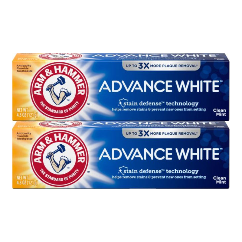 Arm & Hammer Advance White Clean Mint Toothpaste, 4.3oz (121g) (Pack of 2)