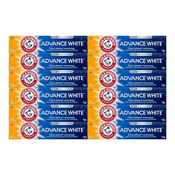 Arm & Hammer Advance White Clean Mint Toothpaste, 6.0oz (170g) (Pack of 12)