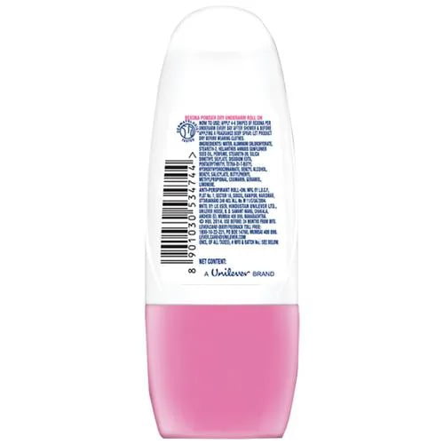 Rexona Powder Dry Brightening Roll-On Deodorant, 50ml (Pack of 6)