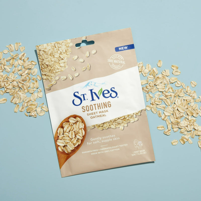 St. Ives Soothing Oatmeal Sheet Mask, 1 Sheet Mask (Pack of 6)