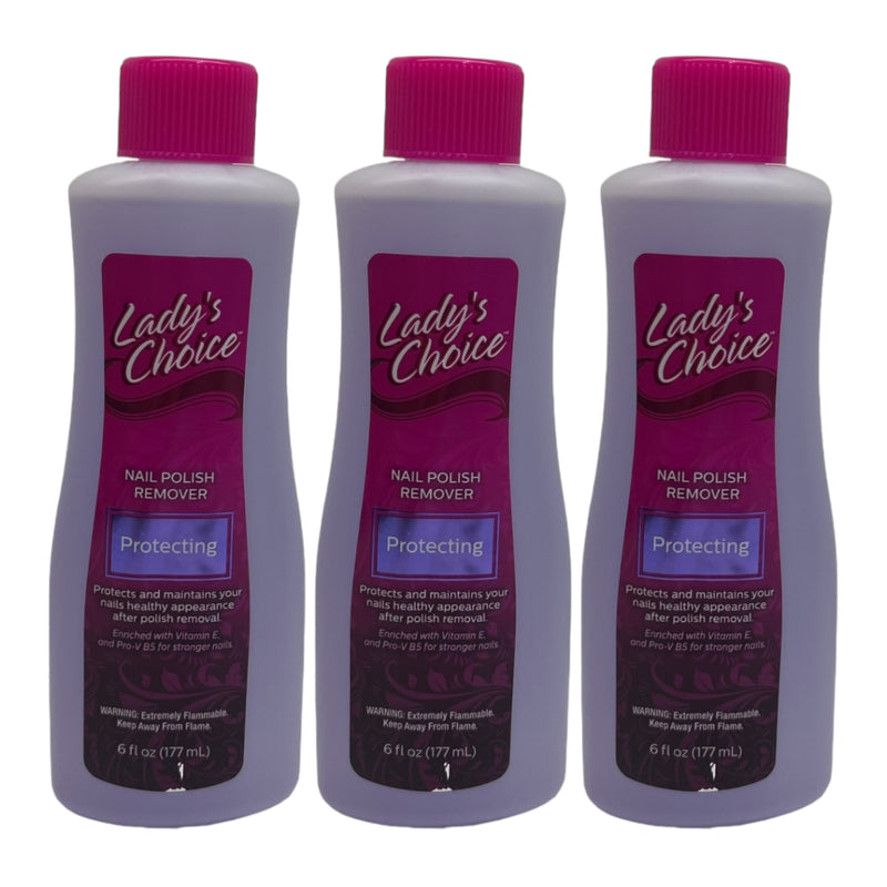 Lady's Choice "Protecting" Nail Polish Remover, 6oz. (177ml) (Pack of 3)