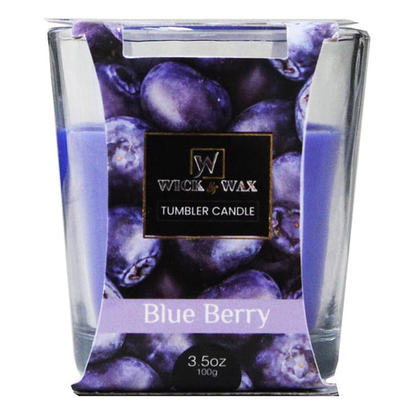 Wick & Wax Blue Berry Tumbler Candle, 3.5oz (100g)