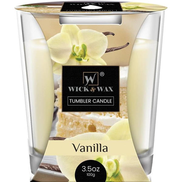 Wick & Wax Vanilla Tumbler Candle, 3.5oz (100g)