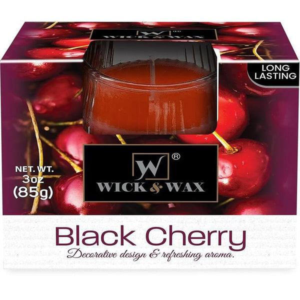 Wick & Wax Black Cherry Box Candle, 3oz (85g)