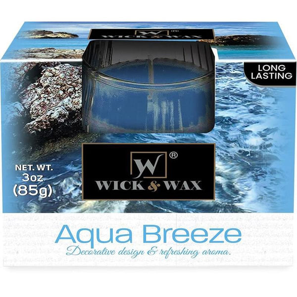 Wick & Wax Aqua Breeze Box Candle, 3oz (85g)