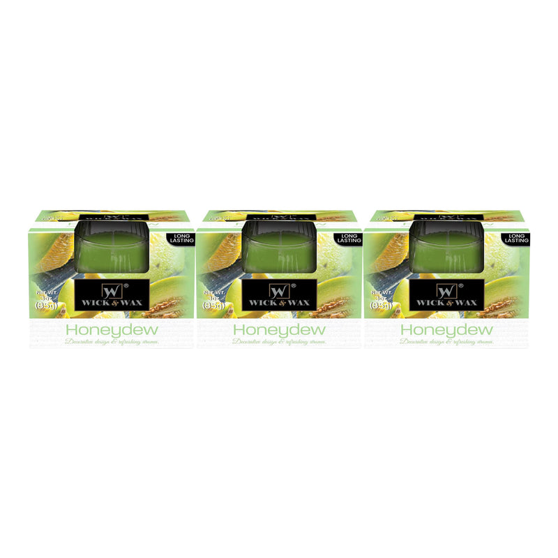 Wick & Wax Honeydew Box Candle, 3oz (85g) (Pack of 3)