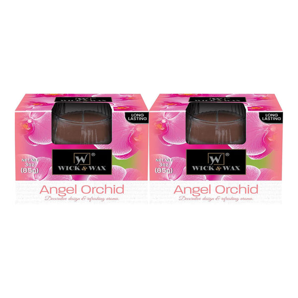 Wick & Wax Angel Orchid Box Candle, 3oz (85g) (Pack of 2)