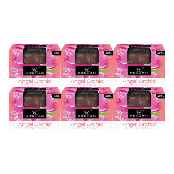 Wick & Wax Angel Orchid Box Candle, 3oz (85g) (Pack of 6)