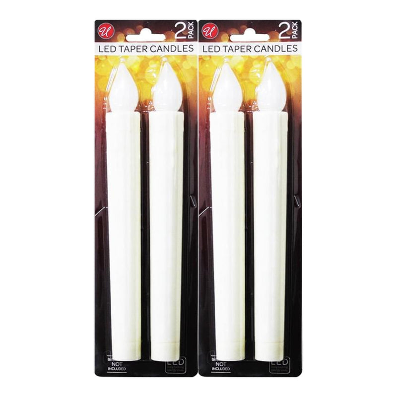 LED Taper Candles, 2 Count (Pack of 2)