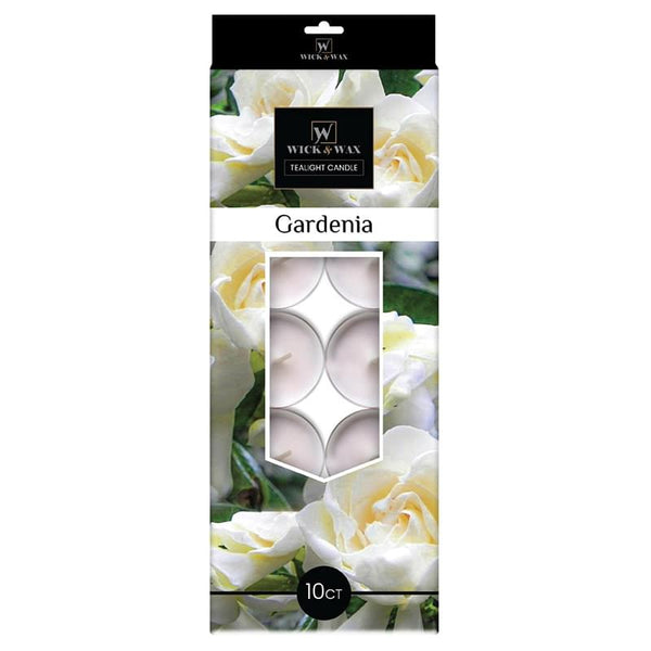 Wick & Wax Gardenia Scent Tealight Candle, 10 Count