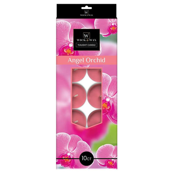 Wick & Wax Angel Orchid Scent Tealight Candle, 10 Count